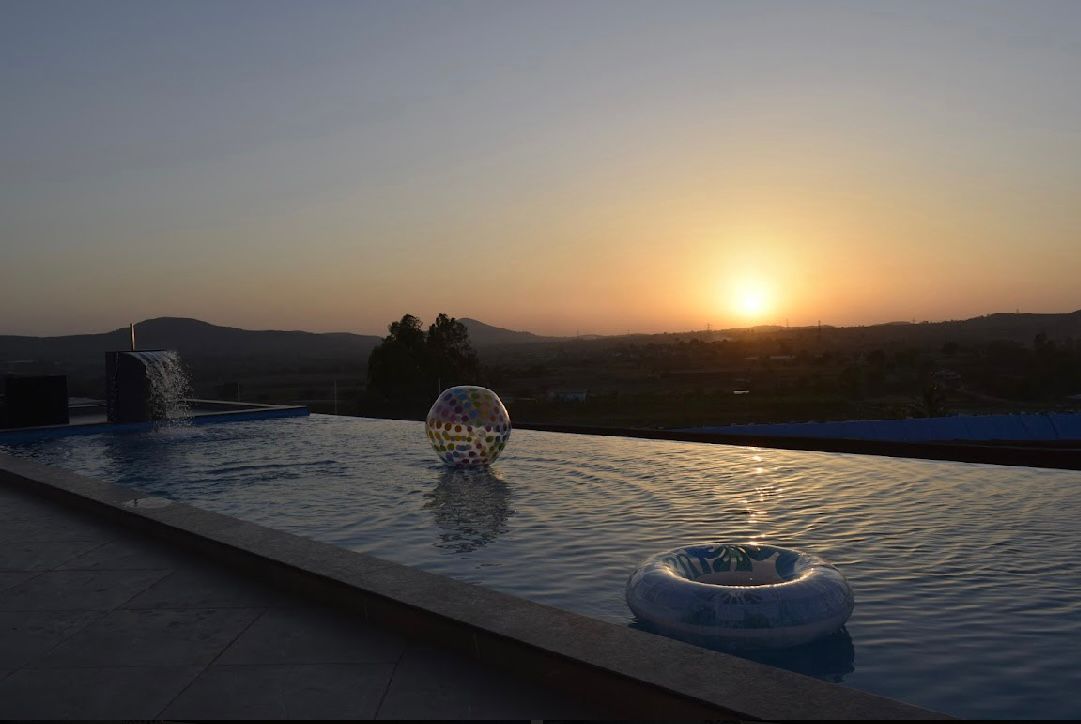 Sunset view at Swimming Pool